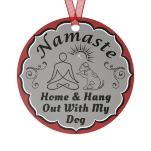 Namaste Dog Lover Holiday Ornament