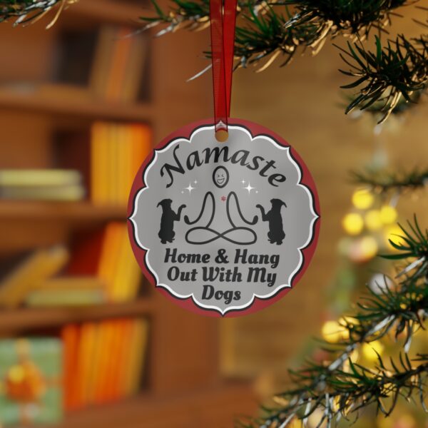 Namaste 2 Dogs Ornament - Image 4