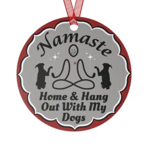 Namaste 2 Dogs Ornament