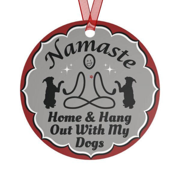 Namaste 2 Dogs Ornament - Image 2